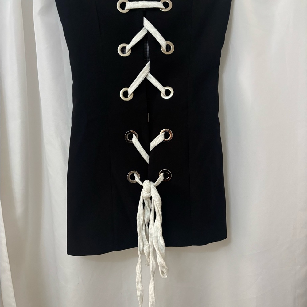 Asilio dress min Black and White Patterned